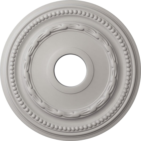 Ekena Millwork Federal Ceiling Medallion (Fits Canopies up to 8 1/2"), 15 3/8"OD x 3 5/8"ID x 1"P, Ultra Pure White CM15FEUWF - main